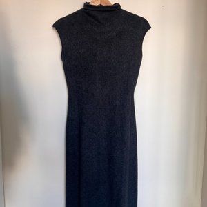 Mock neck sleeveless dress
